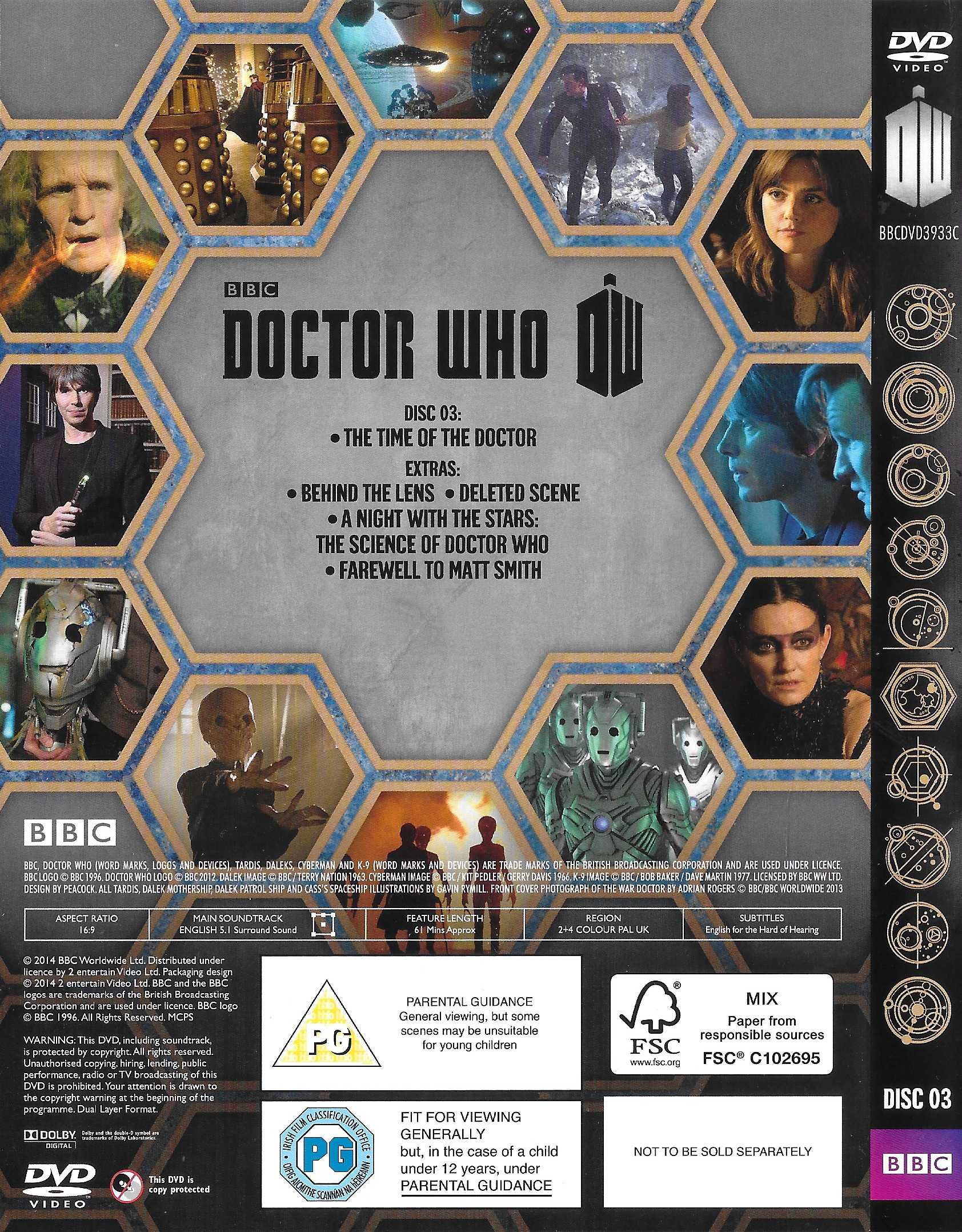 Picture of BBCDVD 3933 03 Doctor Who - The time of the Doctor by artist Steven Moffat from the BBC records and Tapes library